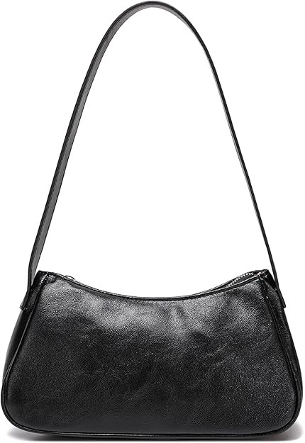 Small Shoulder Bag for Women Cute Mini Purse Trendy Vegan Leather Y2k Crescent Handbag | Amazon (US)