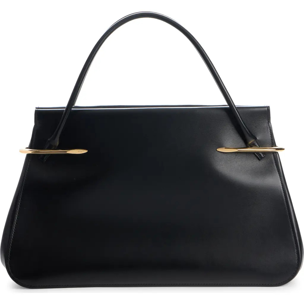 Givenchy Large Pinch Leather Top Handle Bag in 001-Black at Nordstrom | Nordstrom