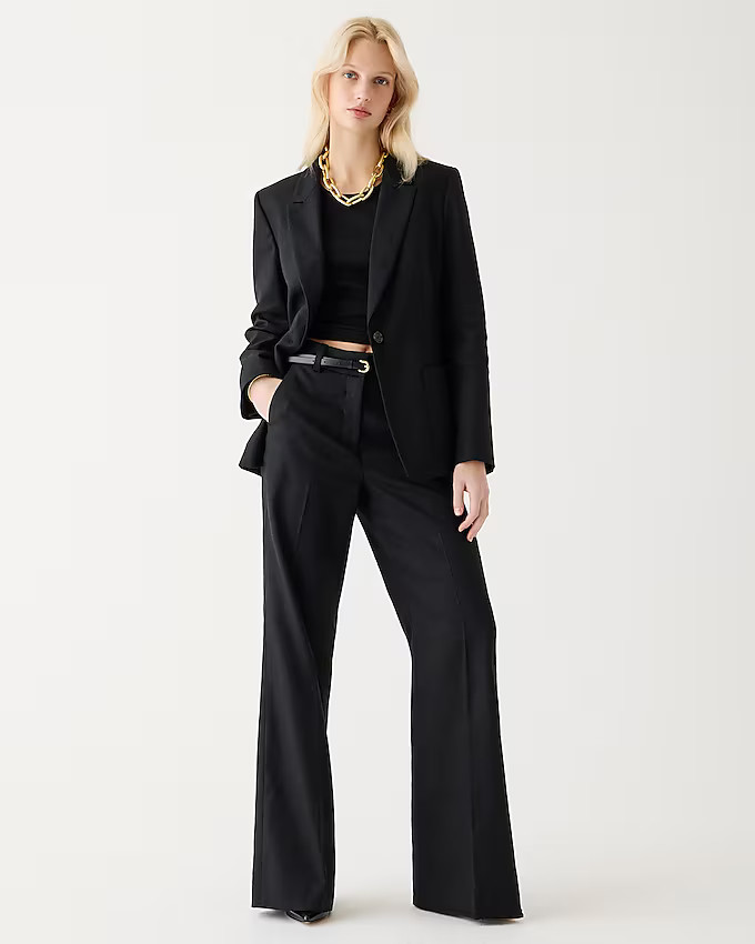 Carolina flare pant in stretch linen blend | J. Crew US