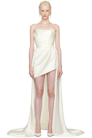 SSENSE Exclusive White Nova Venus Minidress & Terra Train Set | SSENSE