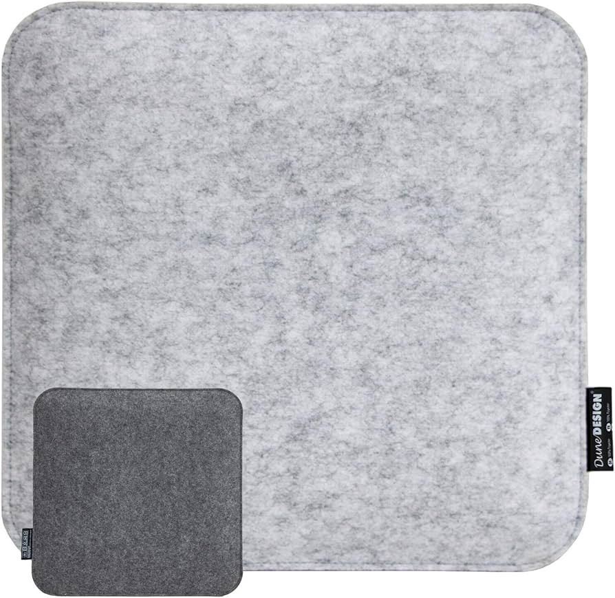 DuneDesign 30mm Filz Sitzkissen Eckig 35x35cm Stuhlkissen Sitzauflage Weich 2-farbig Grau | Amazon (DE)