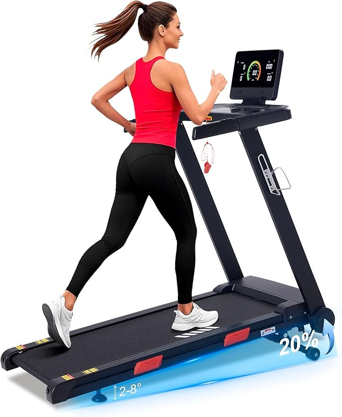 Auto Incline Treadmill, 20% Incline, 3.0HP, 10 MPH Running Machine, 18.5" Wide Belt, 350 lbs Capa... | Amazon (US)