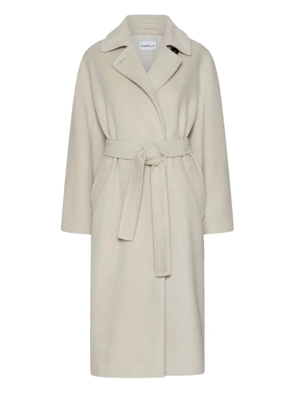 Marella wool belted coat - Neutrals | Farfetch Global