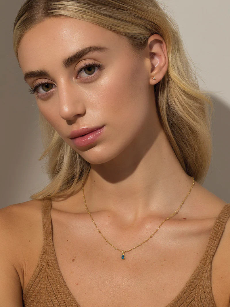 To the Beach Chain and Gem Pendant Necklace in Gold | Uncommon James | Uncommon James