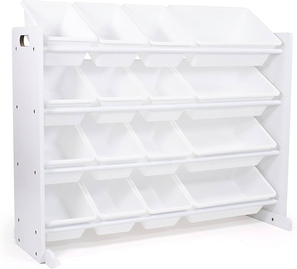 Humble Crew Extra-Large Toy Organizer, 16 Storage Bins, White/White | Amazon (US)