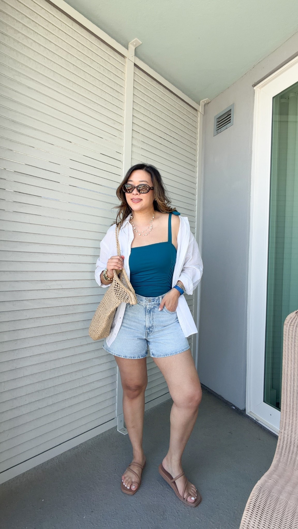 Beach / Pool Mom outfit 
Swimsuit: Medium
Levi’s Cinch Waist Shorts: 29
Button Down: Medium 

Vacation look, resortwear, bathing suit, women’s swim, beach look, tcs, pool outfit, summer outfit, jean shorts 

#LTKSeasonal #LTKSwim #LTKootd