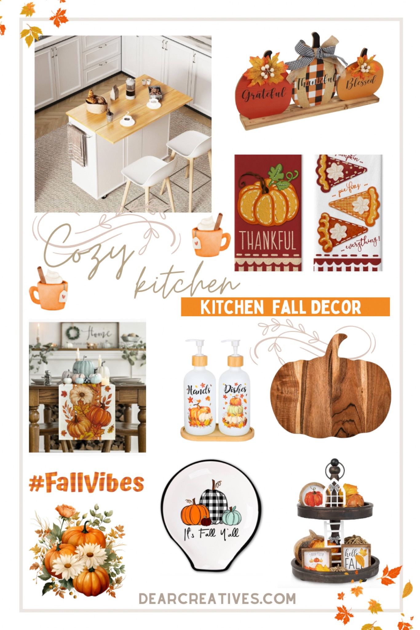 Fall finds for making your kitchen cozy for autumn season. Add extra storage and seating by getting a kitchen island. Or kitchen island with wheels. Do you decorate your kitchen? 

#LTKxPrimeDay #LTKHome #LTKSeasonal