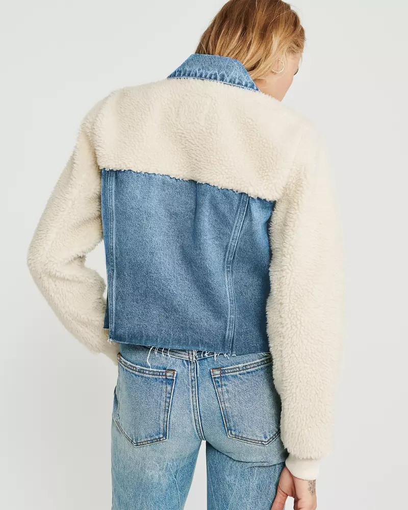 Cropped Oversized Denim Jacket | Abercrombie & Fitch US & UK