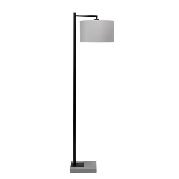 Alva 60-inch Standard Metal Reading Floor Lamp Black Lamp | Rugs USA