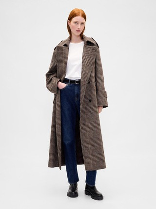 Wool-Blend Herringbone Trench Coat | Gap (US)