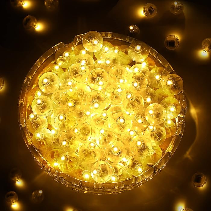 ZGWJ 50PCs Flash Balloon Lights Mini, Battery Powered, Long Standby Time Waterproof Led Round Lig... | Amazon (US)