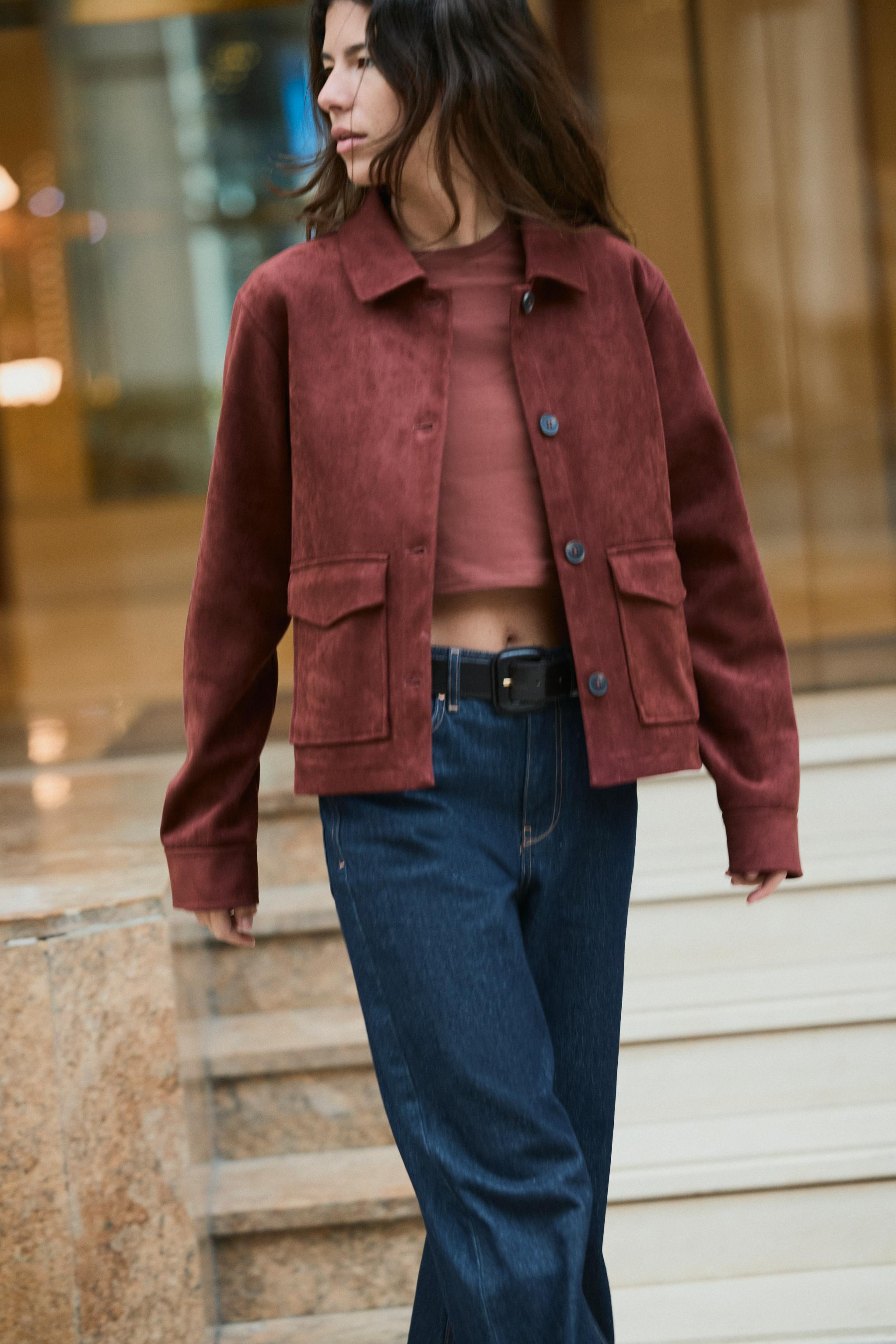 FAUX SUEDE JACKET | Zara US