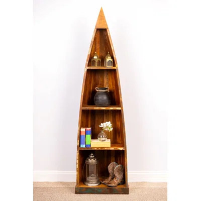 81" H x 25" W Solid Wood Boat Bookcase | Wayfair North America