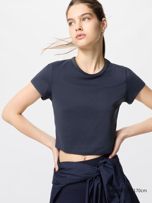AIRism Soft Cropped T-Shirt | UNIQLO (US)
