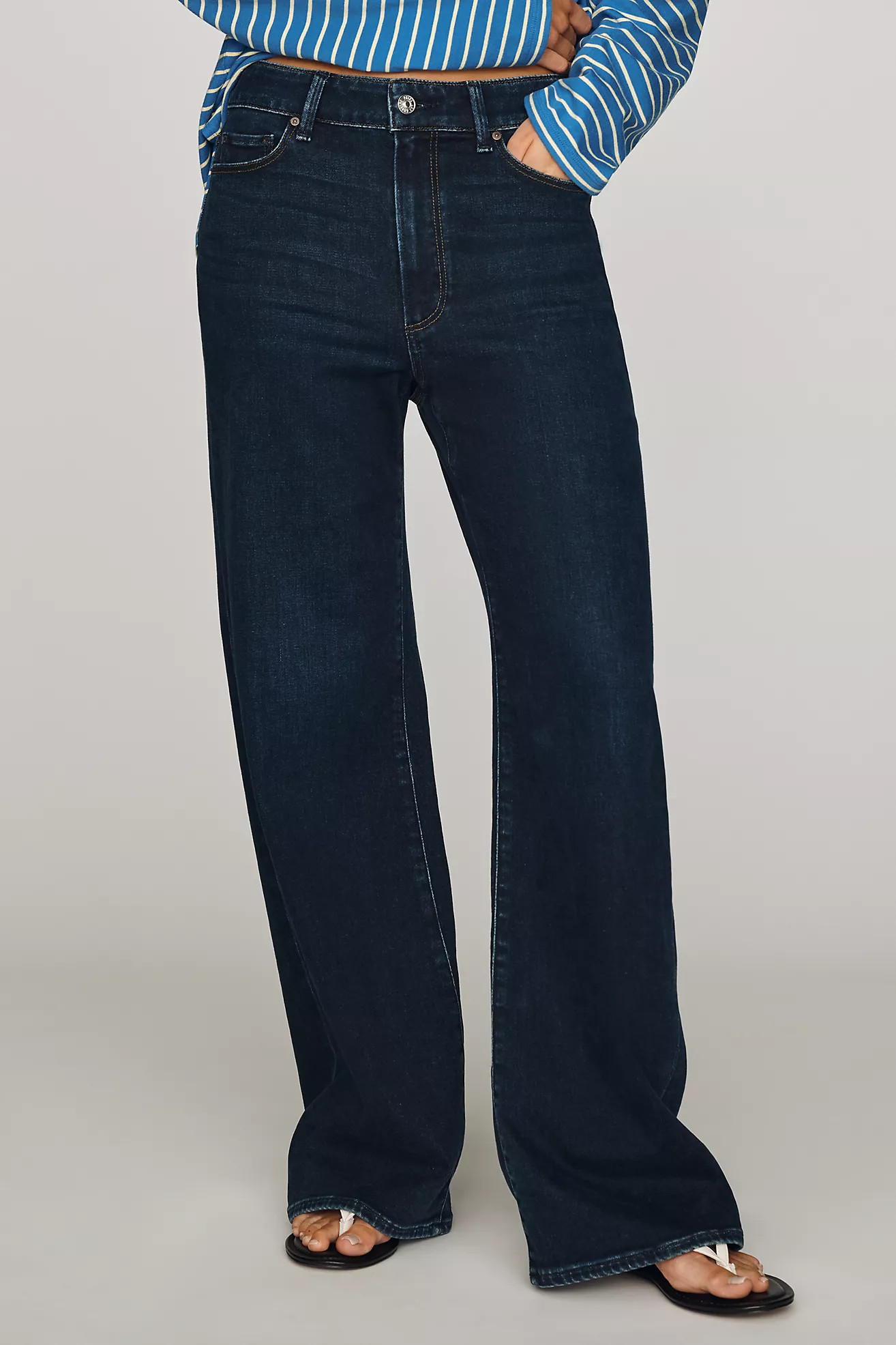 PAIGE Anessa High-Rise Wide-Leg Jeans | Anthropologie (US)
