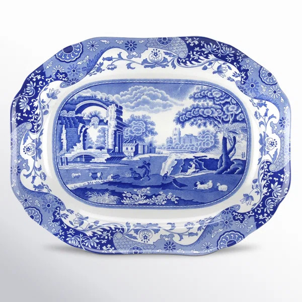Spode Blue Italian Oval Platter | Wayfair North America