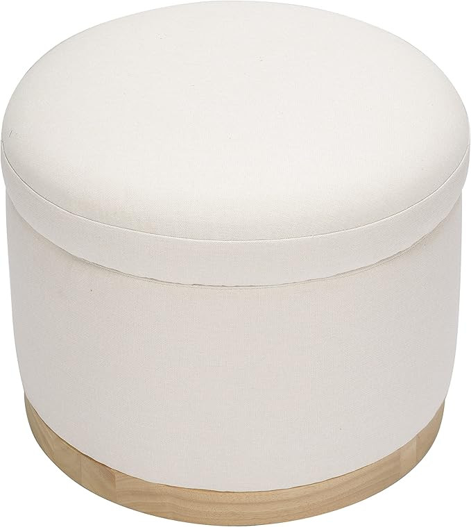 babyletto Naka Storage Ottoman in Performance Cream Eco-Weave with Light Wood Base, Water Repelle... | Amazon (US)