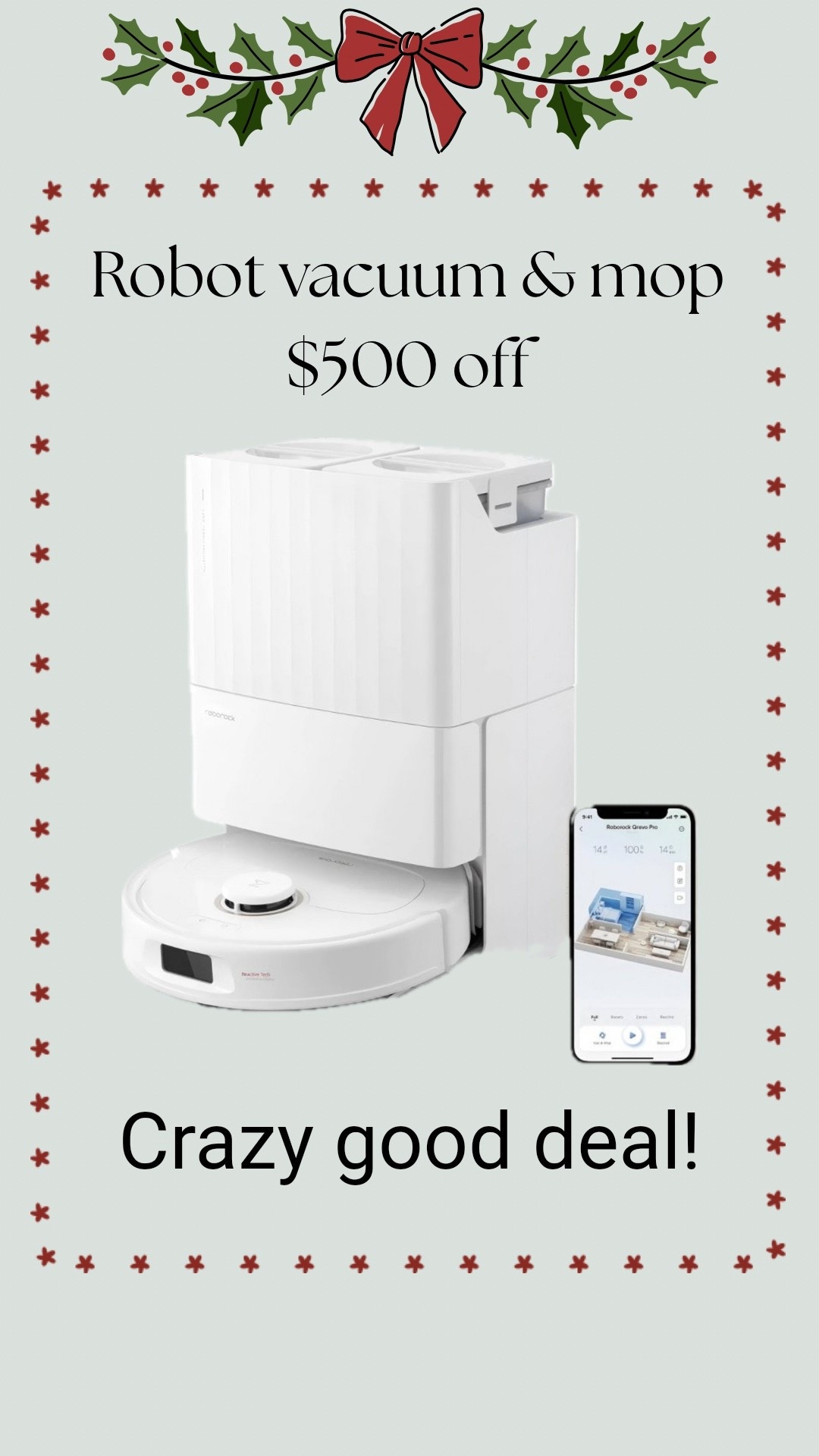 Snag this robot vacuum & mop for half off! 

Robot vacuum | robot mop | home cleaning | cleaning machines | robot technology | cyber week deals

#LTKGiftGuide #LTKCyberWeek #LTKHome
