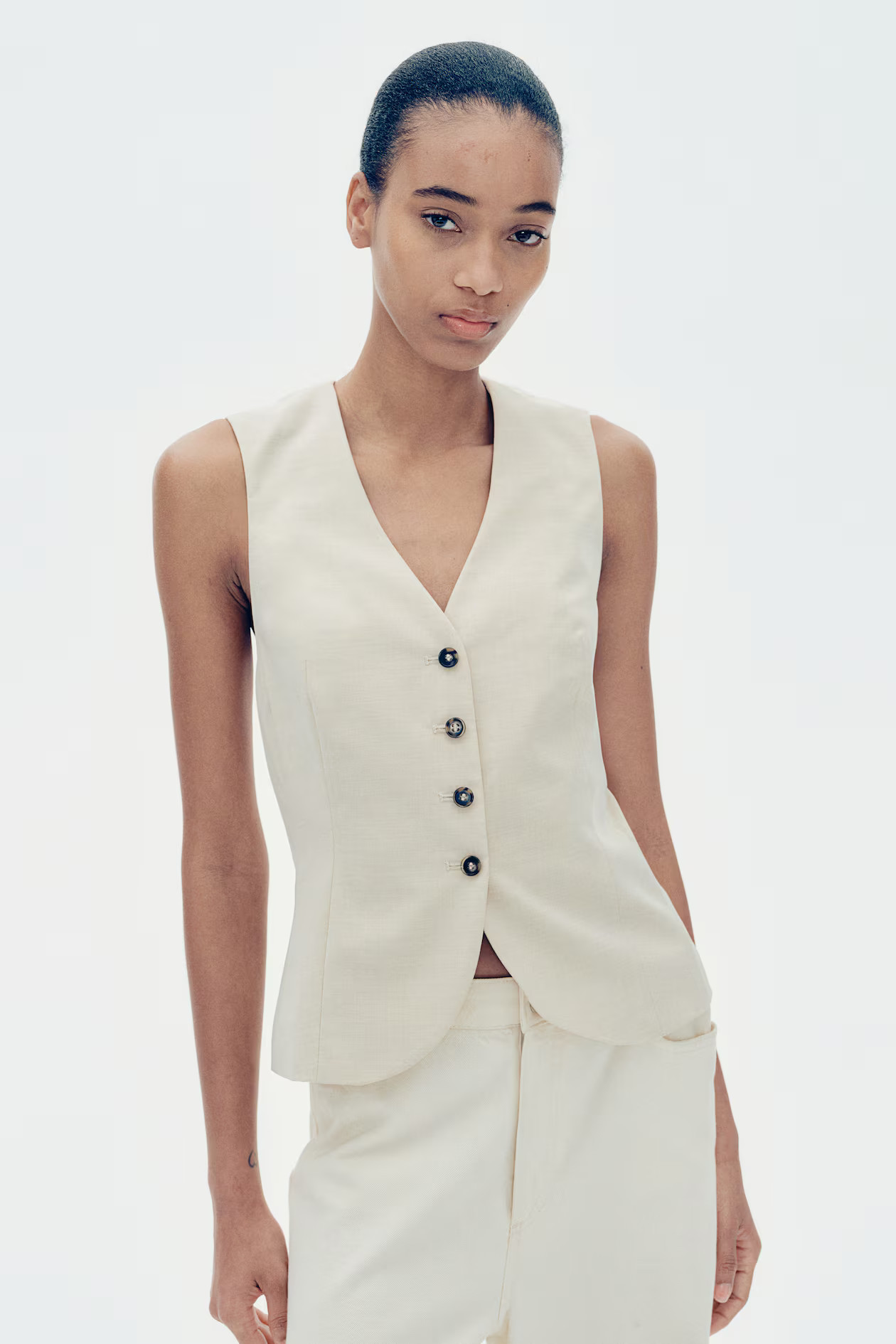 Suit Vest - Light beige - Ladies | H&M US | H&M (US + CA)