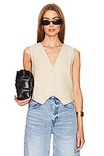 Rue Sophie Tashi Linen Vest in Taupe from Revolve.com | Revolve Clothing (Global)