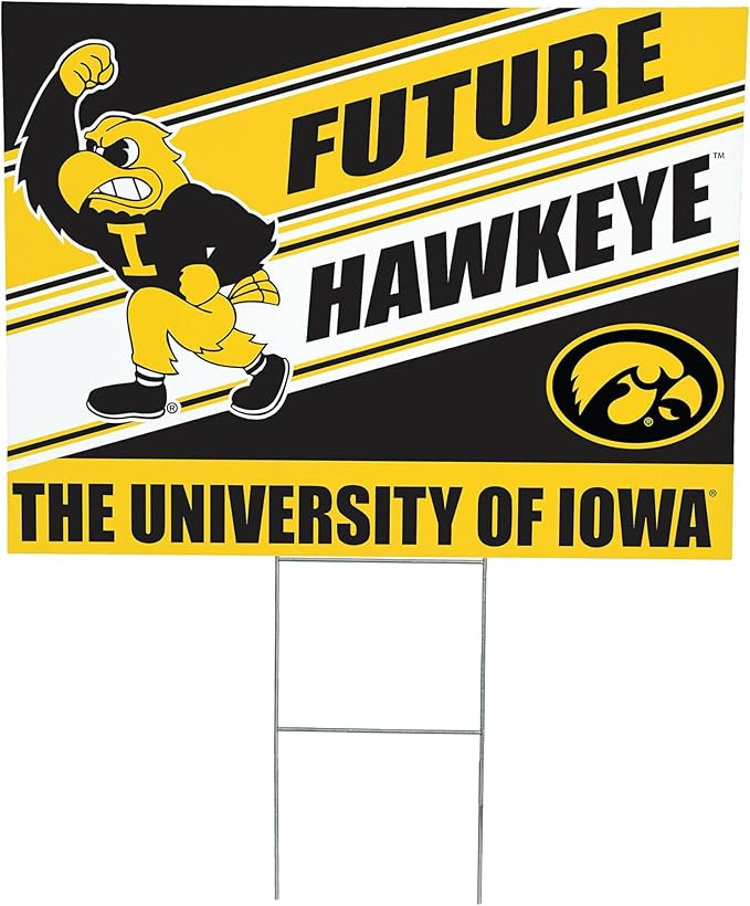 NCAA University of Iowa Future Student Yard Sign, Outdoor Coroplast Yard Signs with Stakes 18x24,... | Amazon (US)