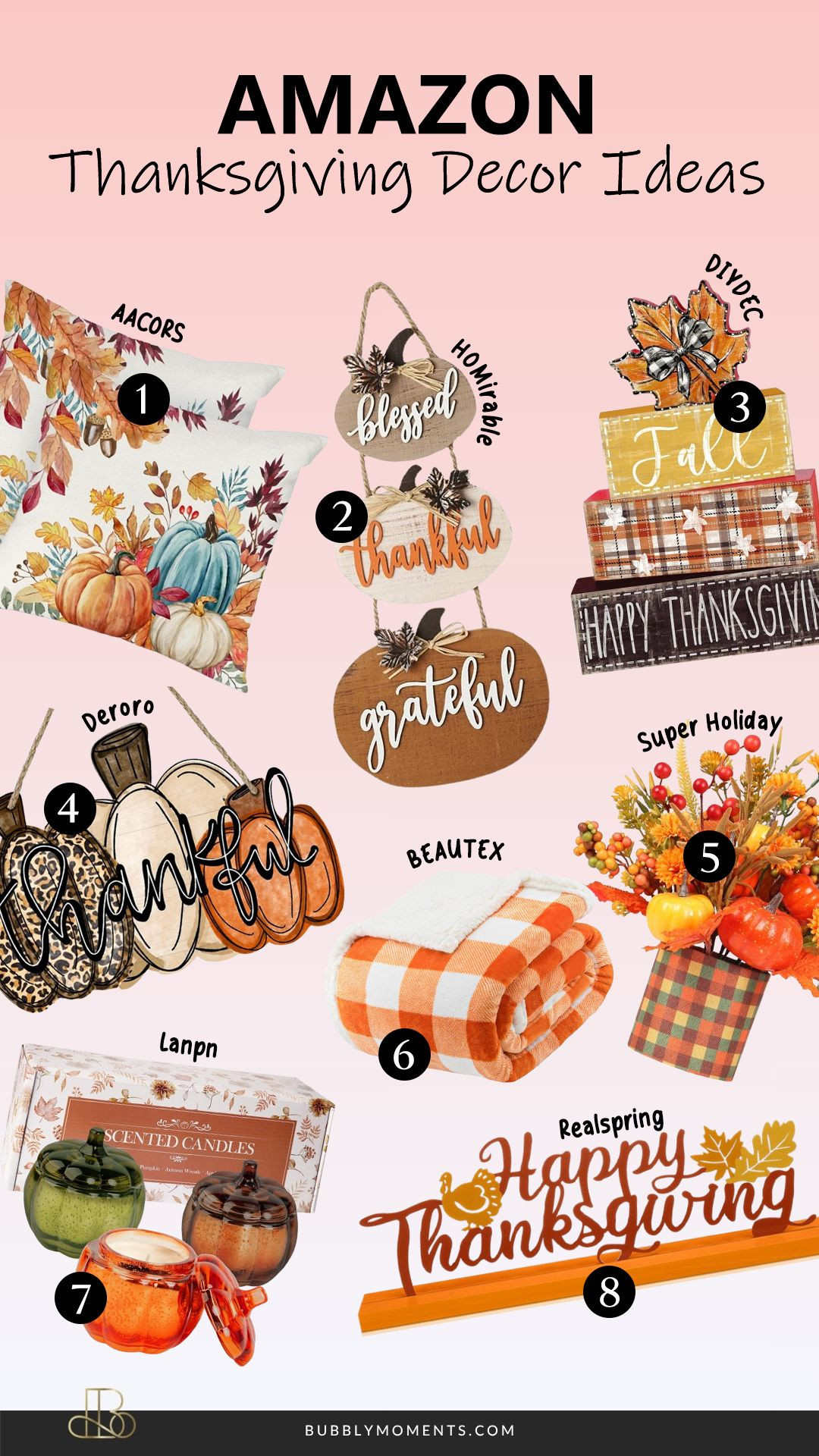 Transform your home into a warm, inviting space this season with these Thanksgiving décor ideas! 🍂🧡 Whether you’re hosting a big family gathering or simply love adding seasonal touches, I rounded up cozy fall pieces that make your table, living room, entryway, and every corner feel festive and welcoming. From pumpkins and harvest-inspired accents to beautiful table settings and wreaths, these finds bring all the fall charm right into your home. 🍁✨ Tap any product to shop directly and get inspired for your Thanksgiving setup! 🦃🏡 S
#LTKHome #LTKStyleTip #LTKSeasonal #ThanksgivingDecor #FallDecor #AmazonFinds #HomeDecorInspo #FallHomeDecor #CozyHome #ThanksgivingInspo #HolidayHomeDecor #TableScape #FallTableDecor #HarvestDecor #HomeStyling #DecorIdeas #HomeDesignLovers #AmazonHome #AmazonDecor #PumpkinDecor #SeasonalDecor #InteriorInspo #FestiveHome #CozySeason #ShopTheLook #FallVibes #ThanksgivingPrep #HomeDecorGoals #ShoppingInspo 

 
