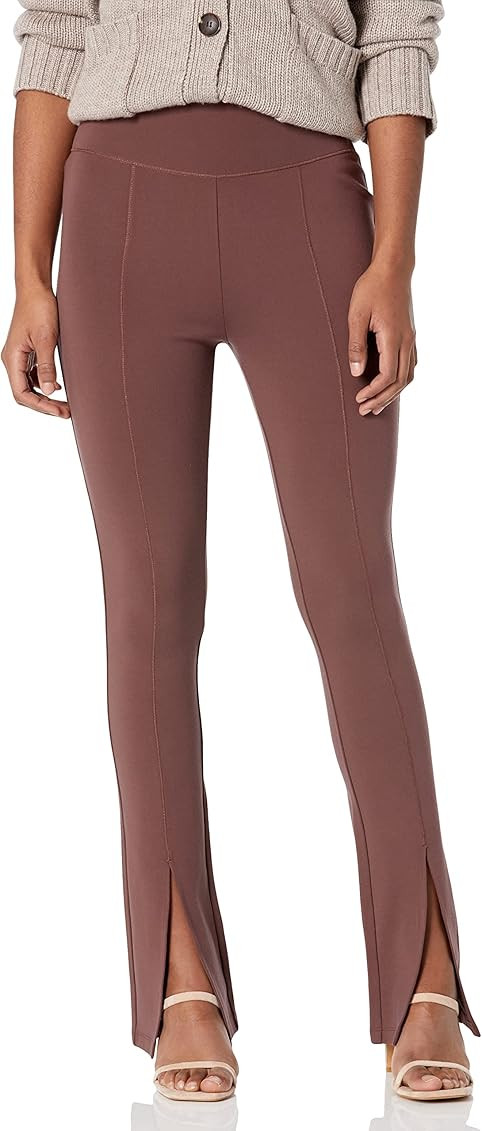 The Drop Women's Uma High Rise Flare Pants, Chocolate | Amazon (US)