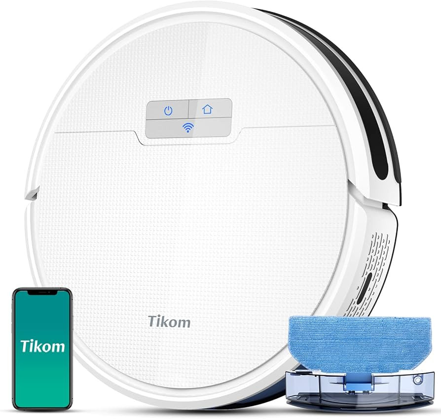 Tikom Robot Vacuum and Mop Combo 2 in 1, 4500Pa Strong Suction, G8000 Pro Robotic Vacuum Cleaner,... | Amazon (US)