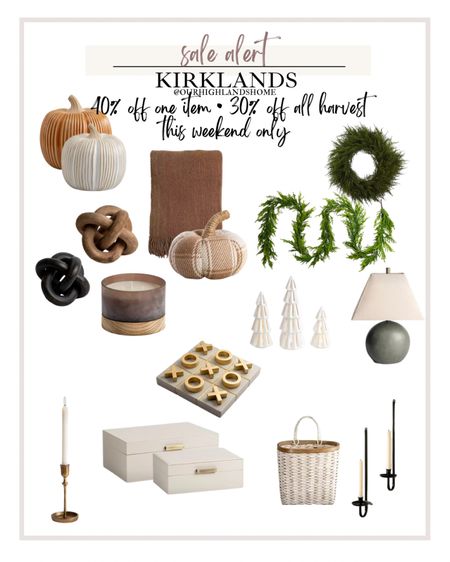 kirklands weekend sale on fall decor but also 40% off one item 

#LTKhome #LTKSeasonal #LTKsalealert
