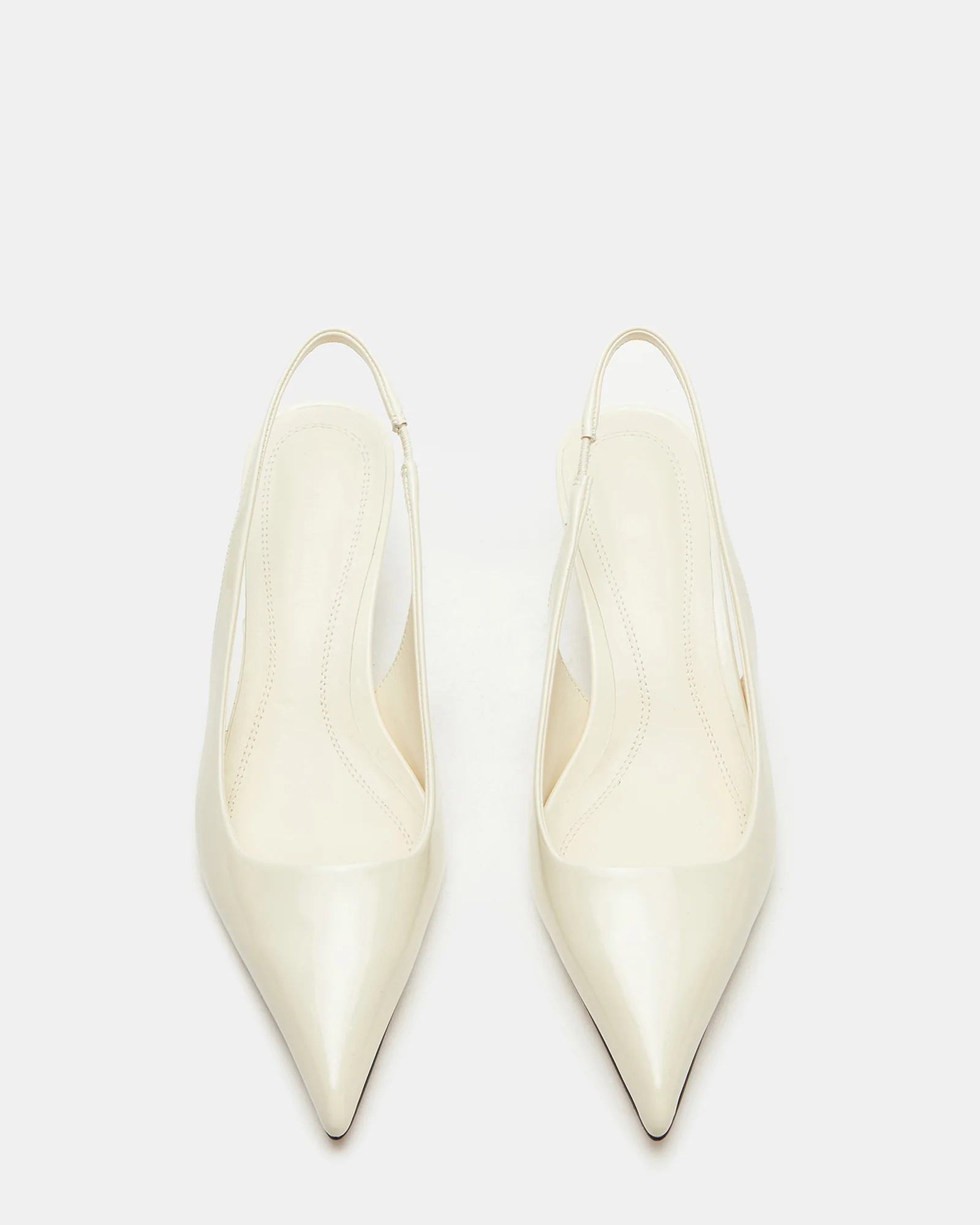 KITTIE Bone Patent Kitten Heel Slingback Pump Heel | Women's Heels | Steve Madden (US)