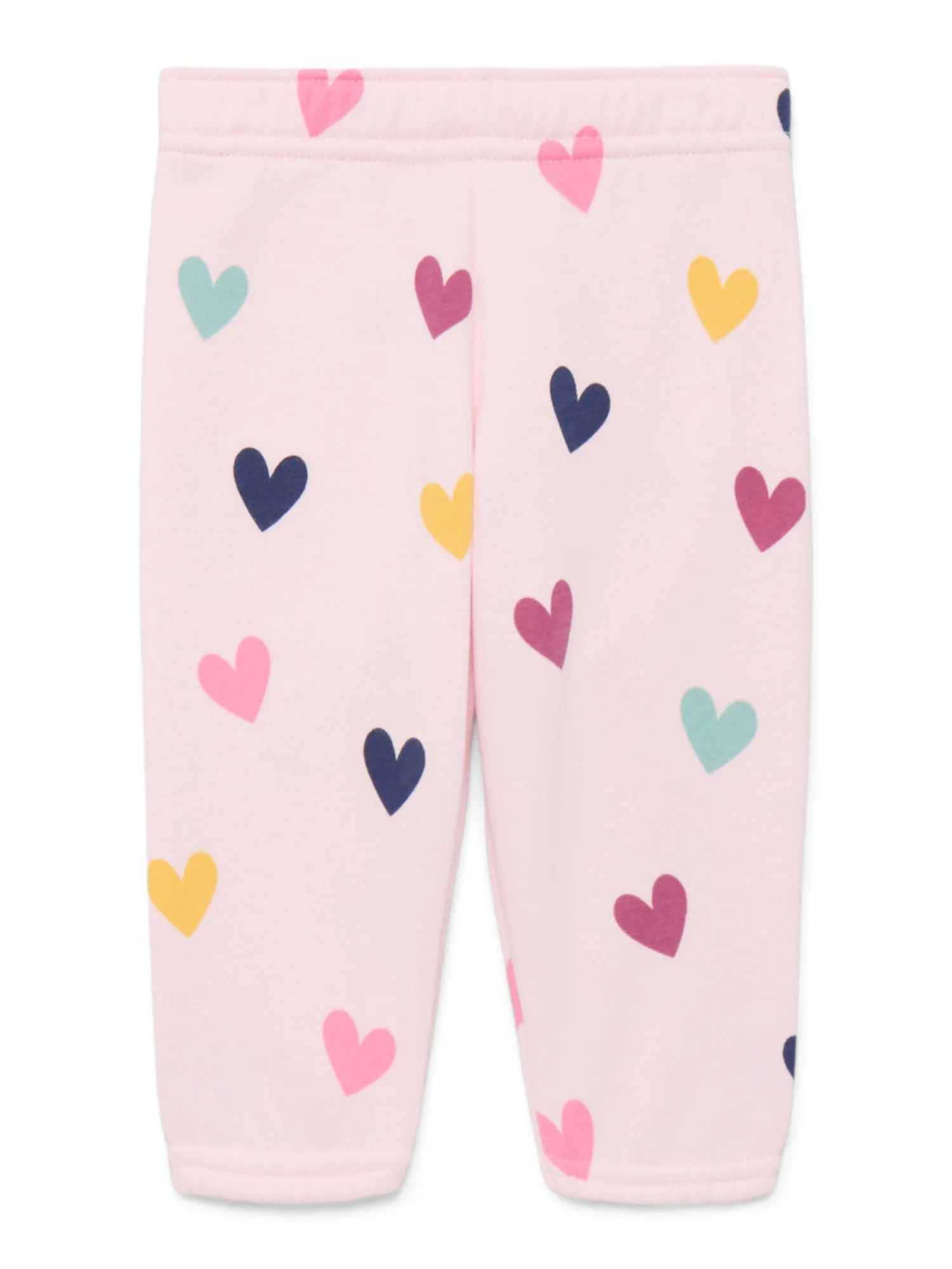 Garanimals Baby Girls Printed Fleece Joggers, Sizes 6M-24M | Walmart (US)