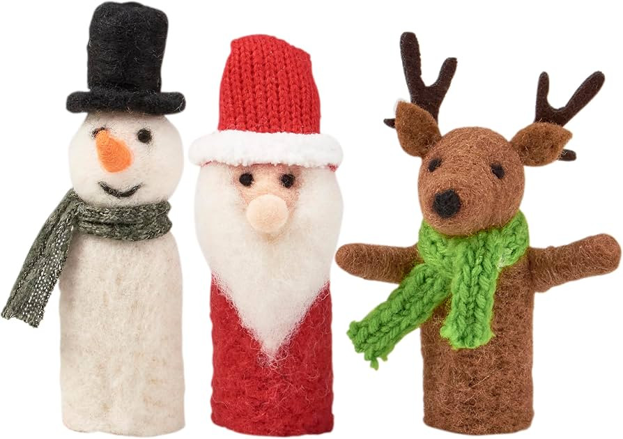 Primitives by Kathy Critter Set - Christmas Finger Puppets | Amazon (US)