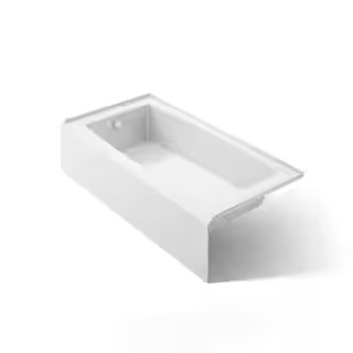 KOHLER Elmbrook 60 in. x 30.25 in. Soaking Bathtub with Left-Hand Drain in White K-R23217-LA-0 - ... | The Home Depot