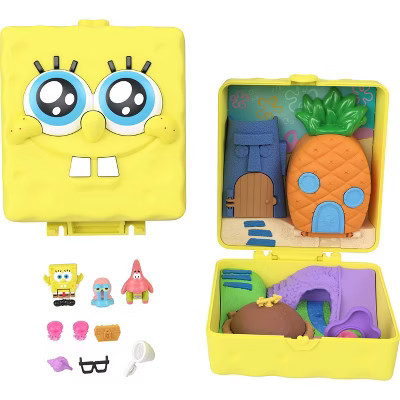 Polly Pocket Micro Dolls and Playset, SpongeBob Partnership Compact with Patrick Doll, 7 Accessories | Target