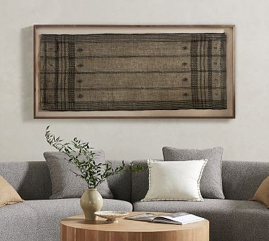 Suna Rustic Textile Framed Wall Art | Pottery Barn (US)