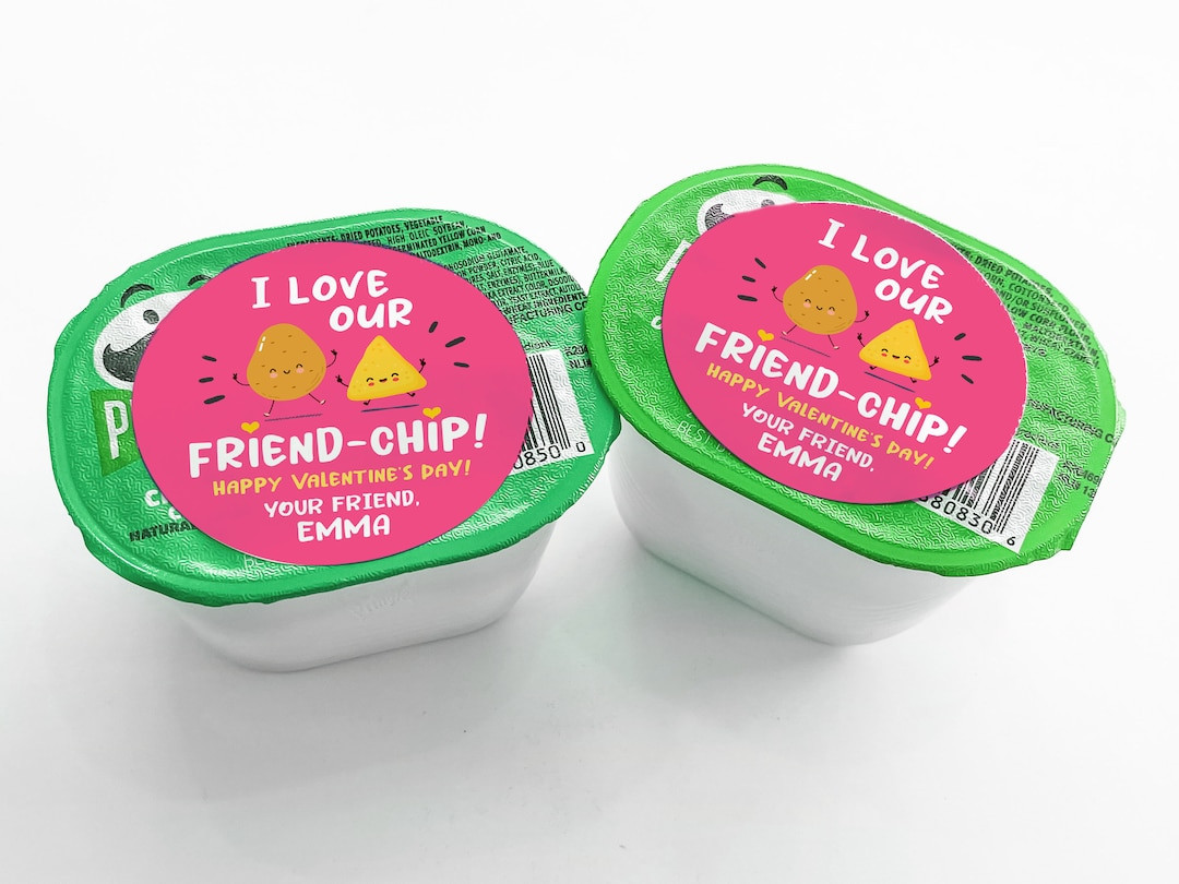 Kids Valentine for Class Chip Valentine Sticker Classroom Valentine School Valentine Non Candy Va... | Etsy (US)