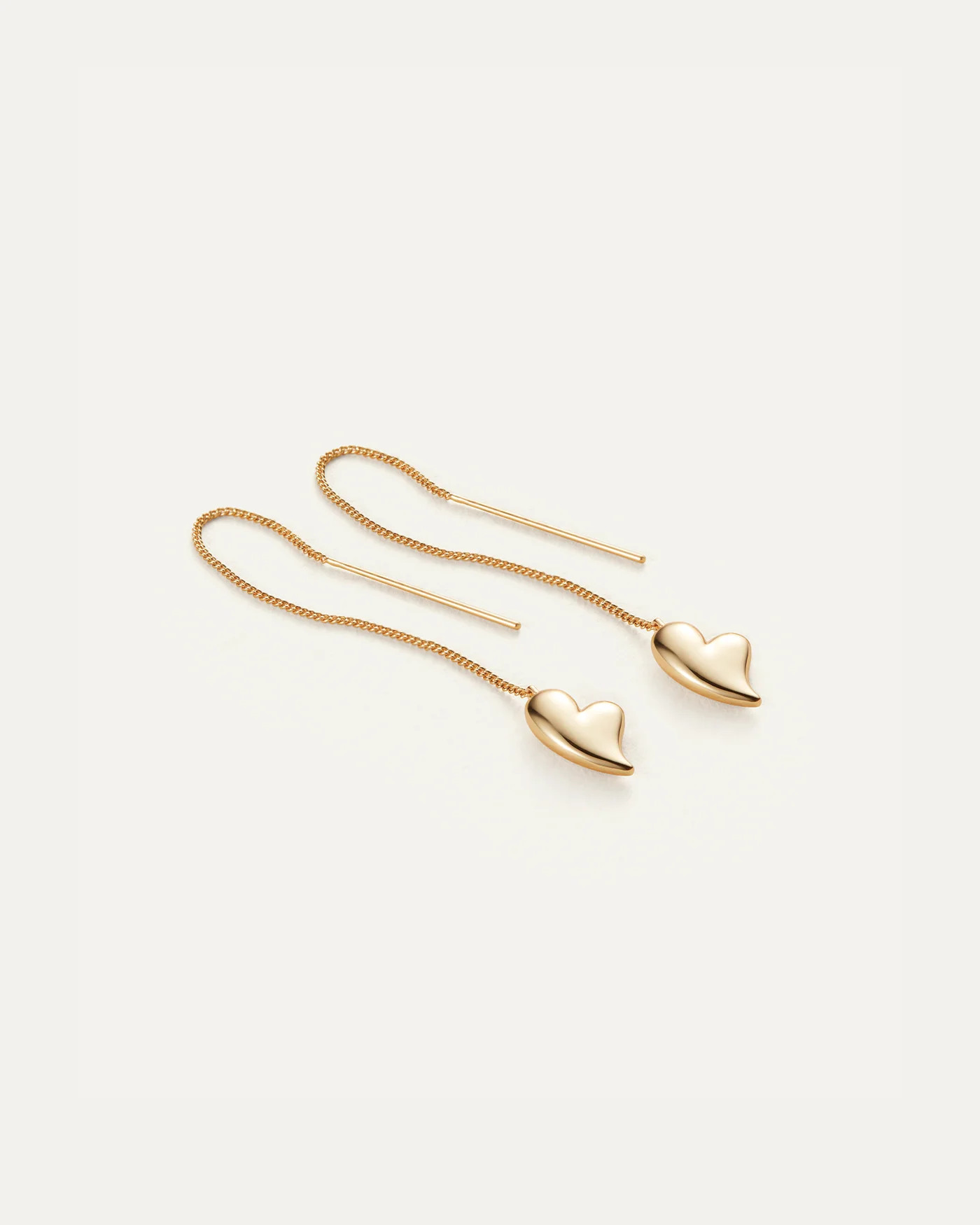 Puffy Heart Threader Earrings | Jenny Bird (US)