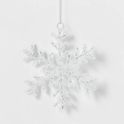 Acrylic Snowflake Christmas Tree Ornament Clear - Wondershop&#8482; | Target