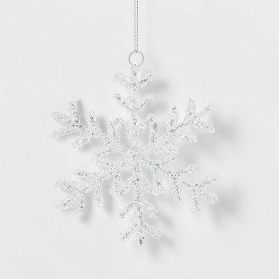 Acrylic Snowflake Christmas Tree Ornament Clear - Wondershop™ | Target