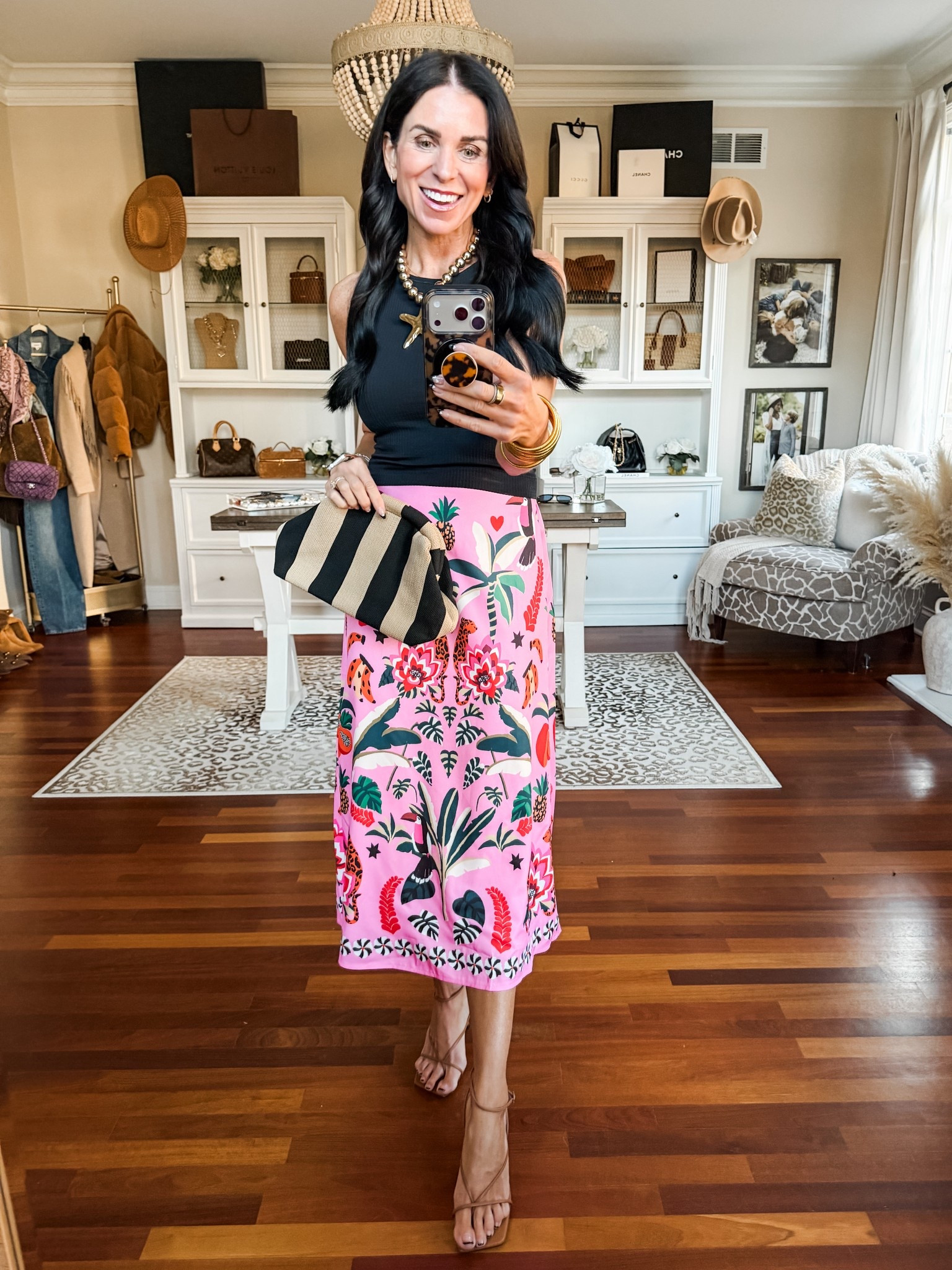 Love this farm Rio inspired midi skirt for vacation! Wearing a small 

#LTKTravel #LTKootd #LTKSaleAlert