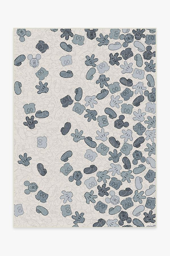 Mickey All Over Slate Blue Rug | Ruggable