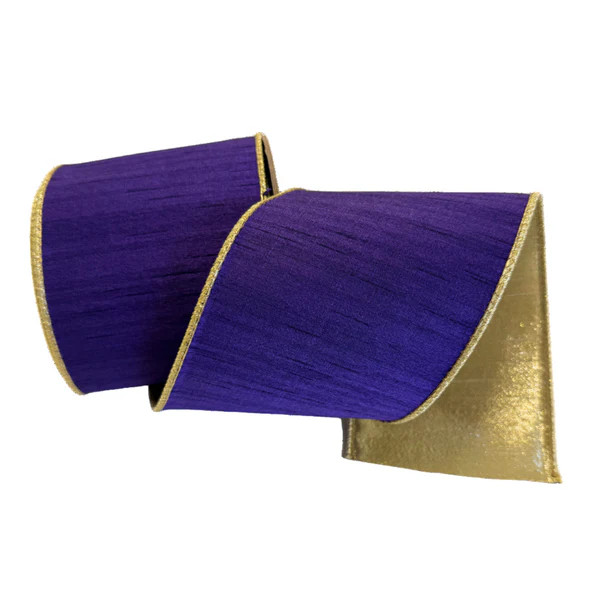 Purple Dupioni Ribbon - 4" | Fig and Dove