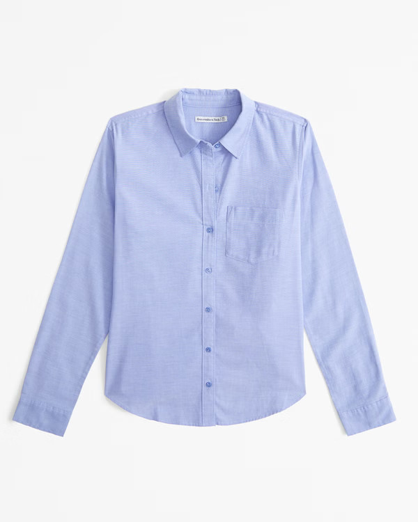 Women's Relaxed Oxford Shirt | Women's Tops | Abercrombie.com | Abercrombie & Fitch (US)