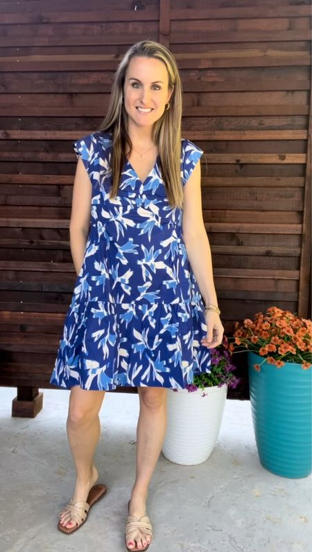 #walmartpartner
This dress!! 😍 I love the bright colors so much! Could wear to the office, out to brunch, or to church! I used to be a teacher and I think this would be a great teacher dress! Wearing a large here but I think a medium would probably fit me best so size down if in between. I’ve shared the sandals, bracelets, and earrings several times now.. all found on @Walmart and all so good!! @walmartfashion #walmartfashion