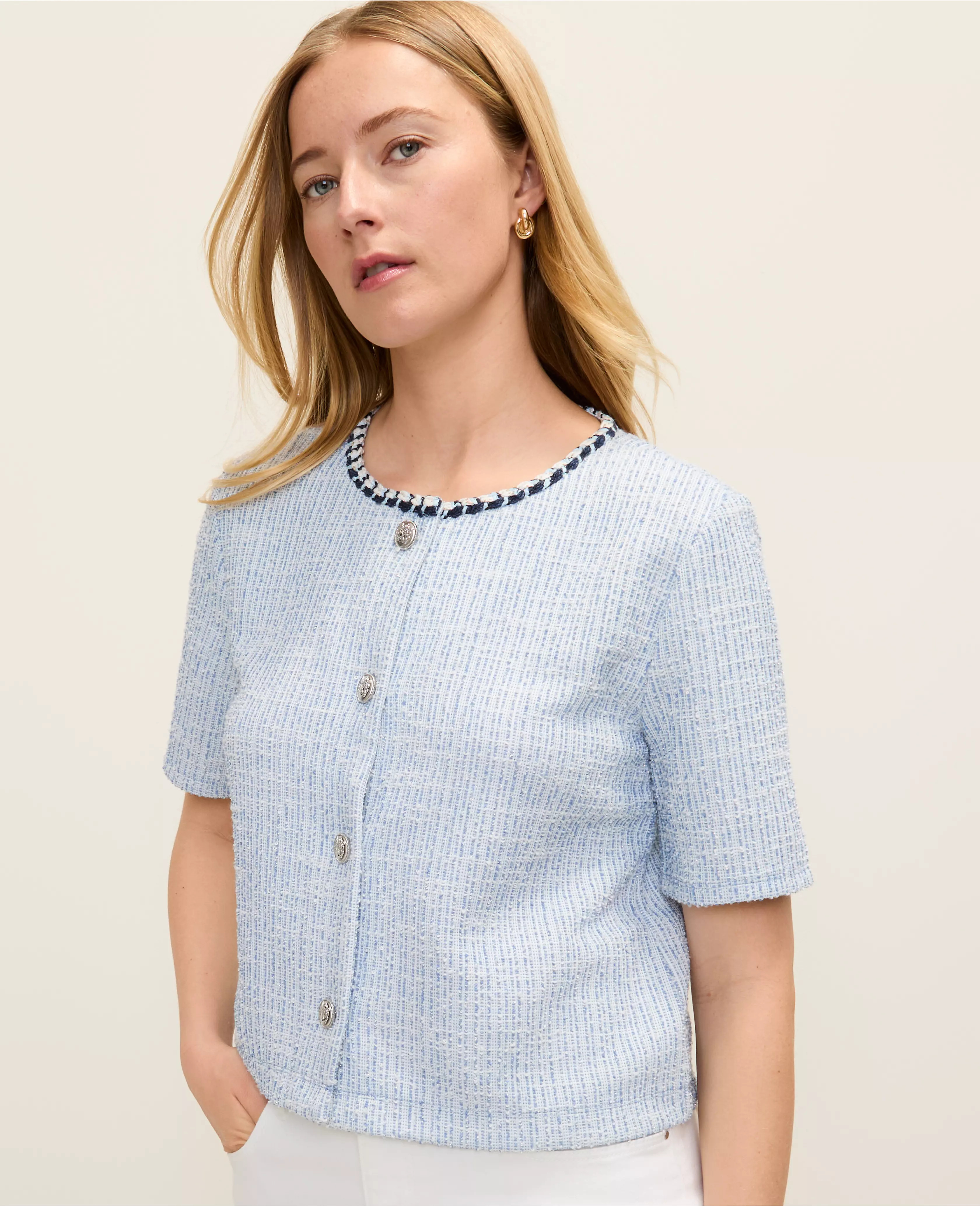Metallic Tweed Jacket | Ann Taylor