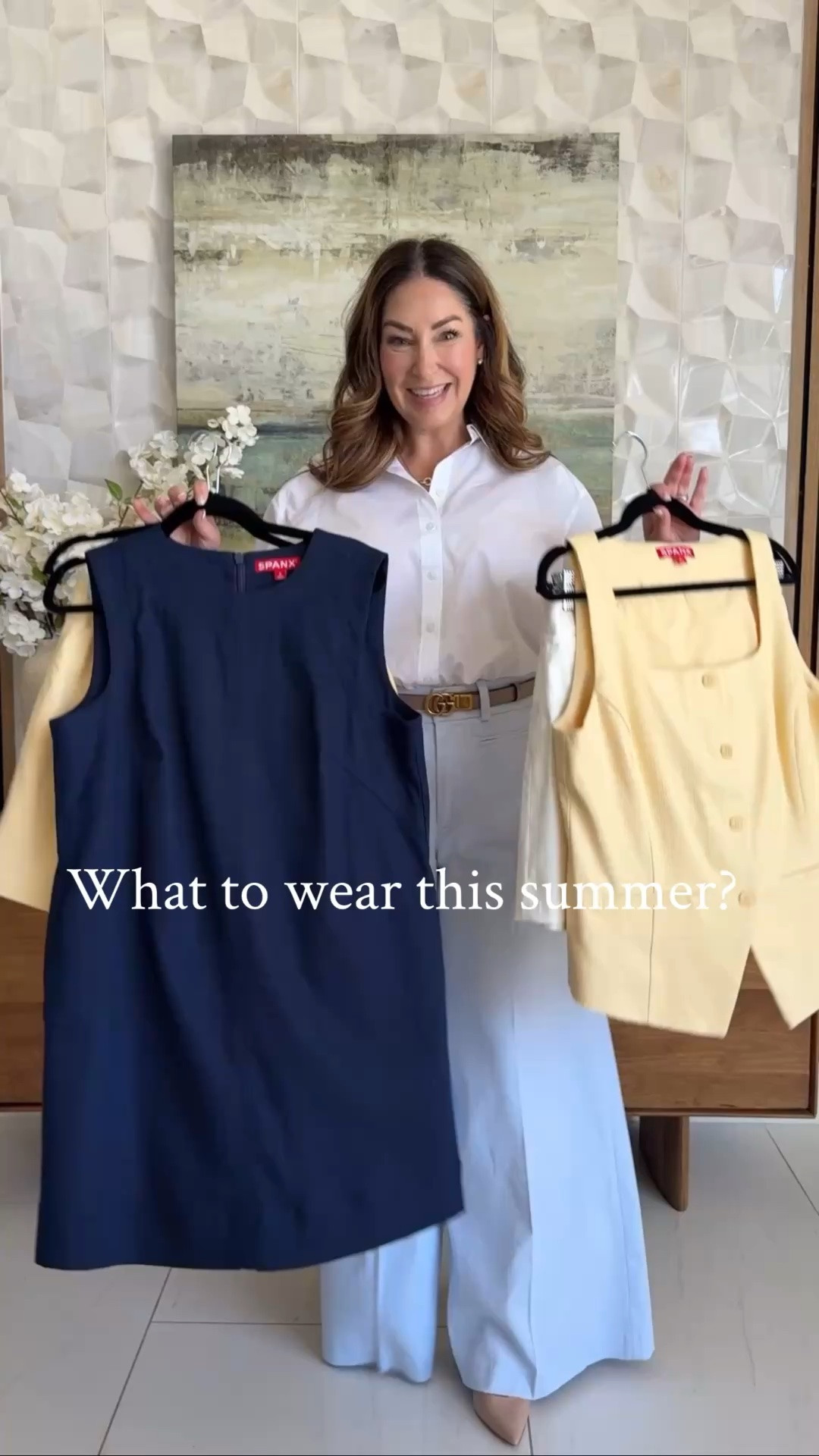 What to wear this summer? Linen! 🙌🏻 This new fabric from @Spanx  is tailored, chic and since it's a linen blend it doesn't wrinkle as much! 

I'm loving this so much I had to write a song 🤣 y'all playing around with @suno is hilarious and figured we needed a little catchy bop to get the day started. 

📏Sizing: Wearing large regular length in pants, large in shorts and large in vest all runs true to size or if in-between on pants size down. 

👉🏻New customer code RYANNEXSPANX for 15% off plus free shipping #SpanxPartner