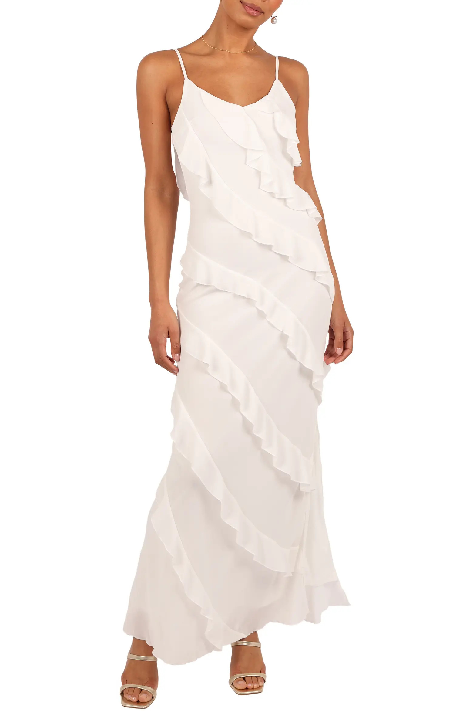 Ciao Ruffle Chiffon Gown | Nordstrom
