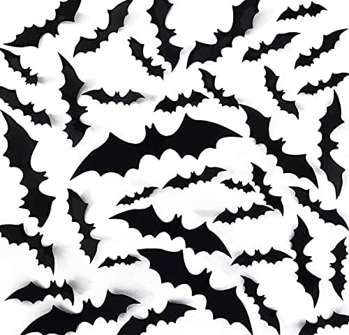 Joy Bang Halloween Bats Decor 108PCS 3D Bats for Wall Decoration Halloween Plastic Black Bat Wall... | Amazon (US)