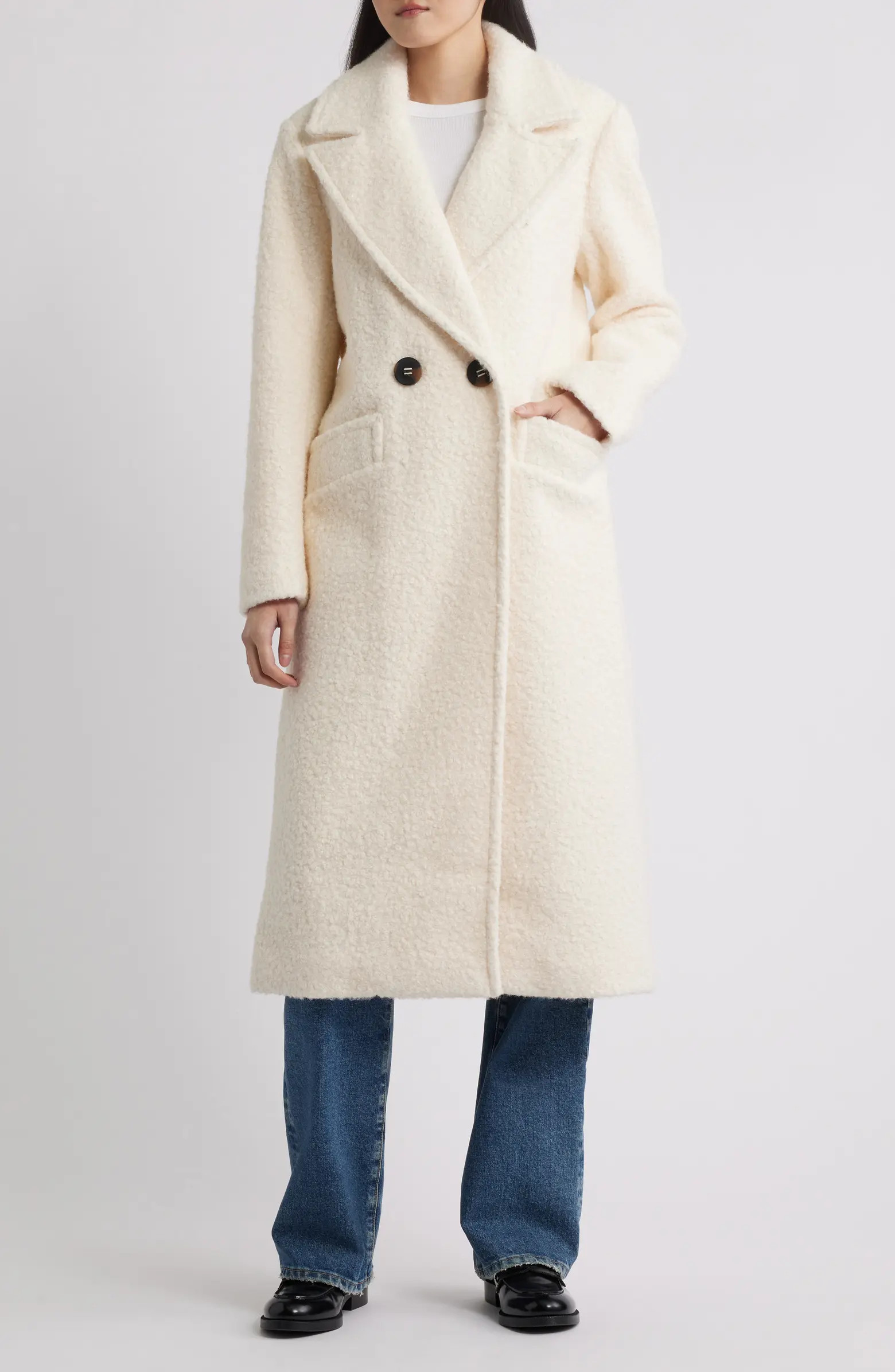 Double Breasted Bouclé Coat | Nordstrom