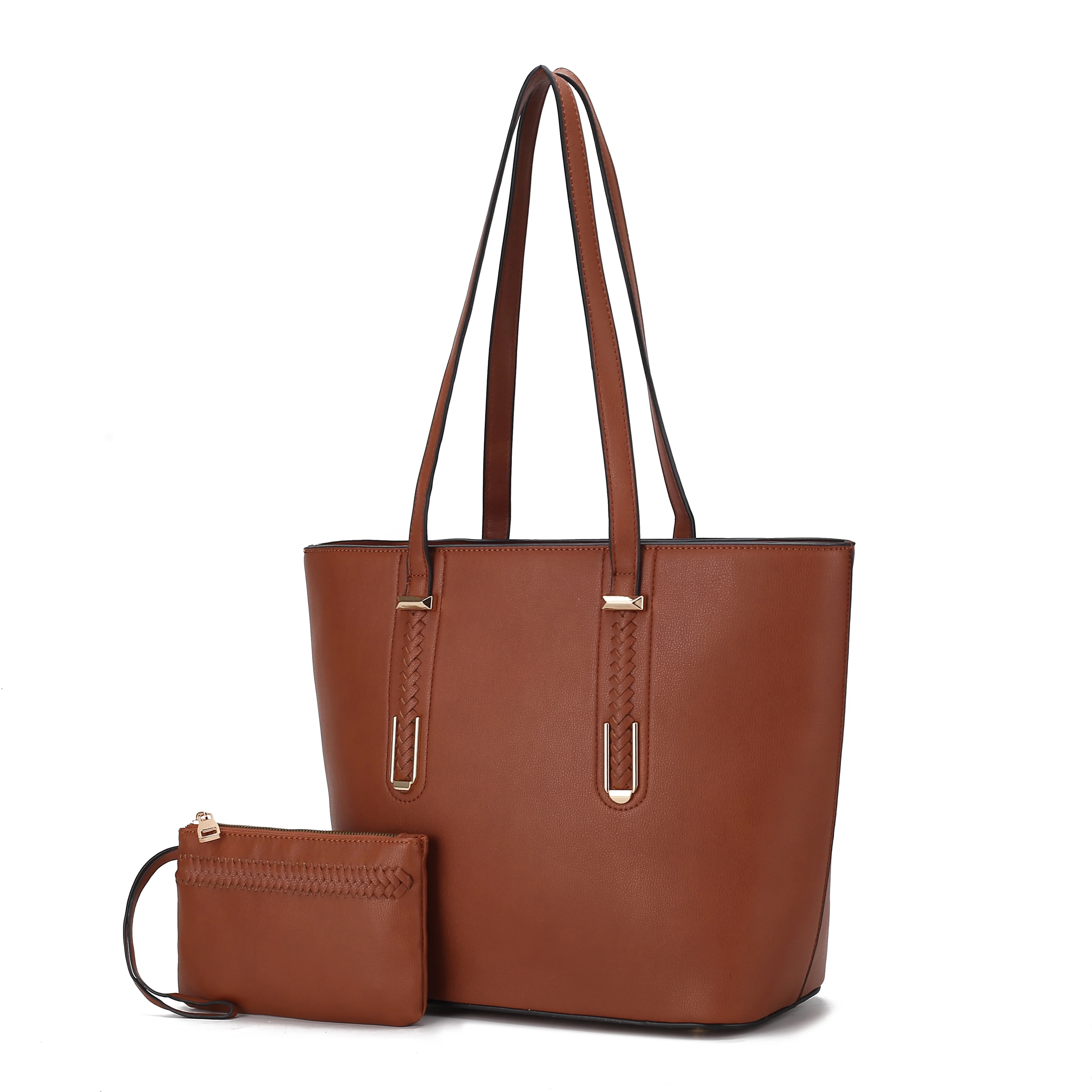 MKF Collection Mina Vegan Leather Women’s Tote Bag by Mia K with Pouch -2 Pieces | Walmart (US)